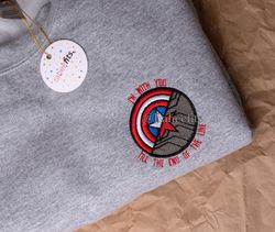 marvel captain and winter soldier bucky embroidered sweatshirt christmas xmas