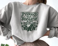 embroidered ewok endor protect our forest sweatshirt, retro star wars embroidery shirt, galaxy's edge trip, hollywood