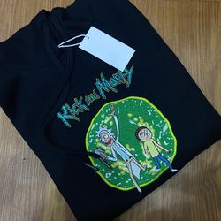 rick and morty embroidered hoodieembroidered sweatshir