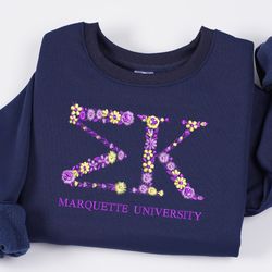 custom college floral embroidered sweatshirt, crewneck unive, 5