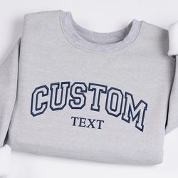 custom embroidered varsity crewneck sweatshirt, embroidery t, 12