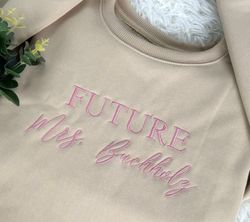 custom mrs sweatshirt embroidered future mrs name crewneck b, 18