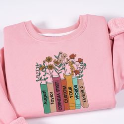 embroidered albums as books sweatshirt custom your song name, 21