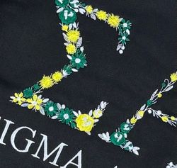 embroidered floral letter university sweatshirt personalized, 26