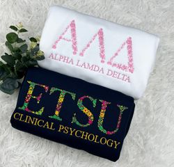 embroidered floral letter university sweatshirt personalized, 27