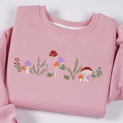 mushroom sweatshirt embroidered hoodie, cute mushroom embro, 78