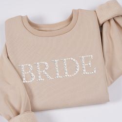 personalized gift for bride, embroidered bride sweater initi, 82