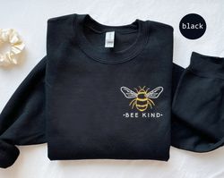 bee kind embroidered sweatshirt, be kind sweatshirt, kindnes, 3