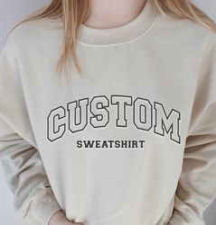 custom embroidered crewneck sweatshirt with logo or text, em, 9