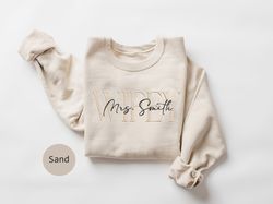 custom wifey embroidered sweatshirt, custom last name sweats, 26