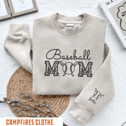 custom baseball name embroidered sweatshirt, personalized ba, 4