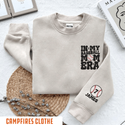 custom embroidered baseball mom crewneck, in my baseball mom, 10