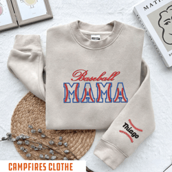 custom baseball mama embroidered sweatshirt, baseball mom sh, 2