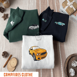 custom embroidered car outline sweatshirt, custom portrait c, 15