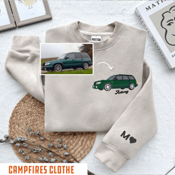 custom embroidered car portrait sweatshirt, car hoodie, vale, 16