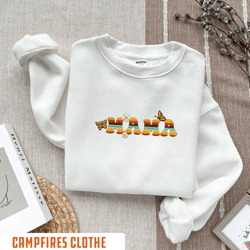 custom embroidered mama crewneck, customized embroidery flow, 22