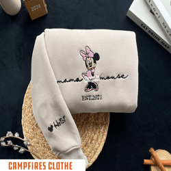 custom embroidered mama mouse crewneck, mother's day embroid, 23