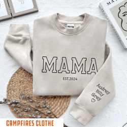 custom embroidered sweatshirt for mom, embroidered mama est, 27