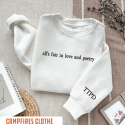 embroidered all's fair in love and poetry sweatshirt, poetry, 35