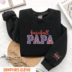 embroidered baseball dad and papa sweatshirt, personalized b, 36