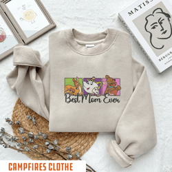 embroidered cartoon best mom ever sweatshirt, mother's day e, 39