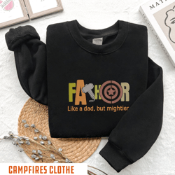 embroidered fathor crewneck, father's day gift, men's shirt, 45