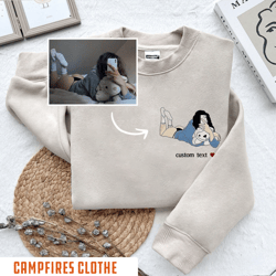 personalized spicy photo embroidered sweatshirt, girlfriend, 66