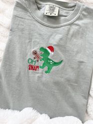 oh snap comfort colors tee, christmas cookie embroidered shirt, 21