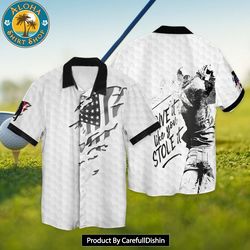 4th of july independence day america golf men give 3d hawaiian shirt