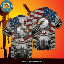 4th of july independence day american eagle veteran hawaiian shirt