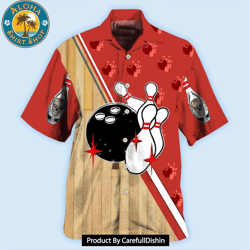 awesome bowling ball skull hawaiian shirt 3d