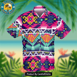 full color thunder bird native american hawaiian shirt 3d 1