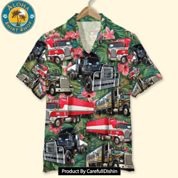 gift for trucker lovers hawaiian shirt