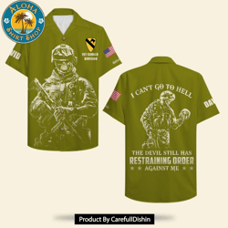 i cant go to hell personalized veteran hawaiian shirt