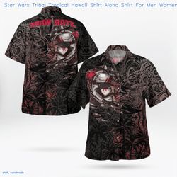 star wars tribal tropical tropical shirt aloha shirt for men w, 52