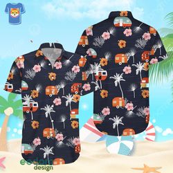 camping hawaiian shirt best summer gift for camping lover