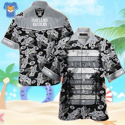 family football nfl las vegas raiders hawaiian shirt