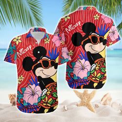 mickey tropical shirt, mickey summer tropical shirt