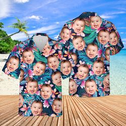 custom baby face summer shirt, summer shirt for dad papa