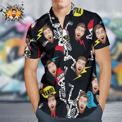 custom face tropical shirts personalized hip hop style shirt