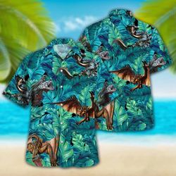 dinosaur lovers trendy tropical shirt, animal trendy hawaiia