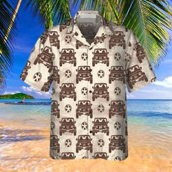 gift for cars lovers retro jee seamless pattern trendy hawai