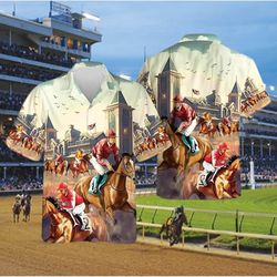 kentucky derby horse racing tropical shirt, horse racing shi