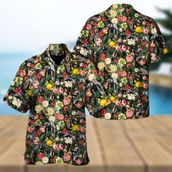 star wars and floral pattern tropical shirt, star wars hawai
