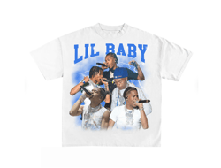 lil baby bootleg shirt white, vintage rap hip hop tee lil baby, merch