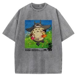 totoro vintage poster style my neighbor totoro graphic unisex t-shirt.