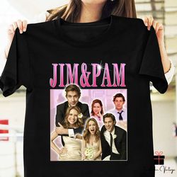 jim and pam homage t-shirt, the office sitcom series fans shirt, the o