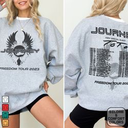 journey freedom with toto 2024 tour shirt, journey 2024 tour shirt, journey merch tee, journey rock band, rock shirt