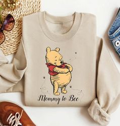 mommy to bee sweatshirt, pooh mommy sweatshirt, pregnancy reveal sweatshirt,  cute mom shirt, gift for mom,  mama tshirt