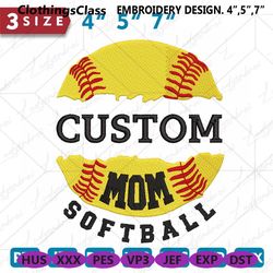 custom softball mama embroidery design, custom softball mama embroidery design, 53